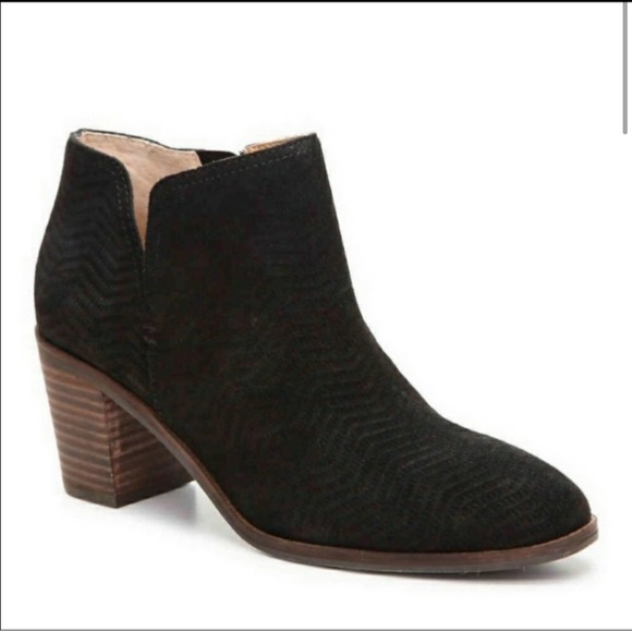 Lucky Brand Shoes - Lucky Brand Pickla Suede Ankle Bootie Black 8.5